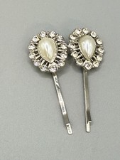 Waterdrop Hair Pins Bridal Bobby Pin Rhinestone Pearl Hair Clips