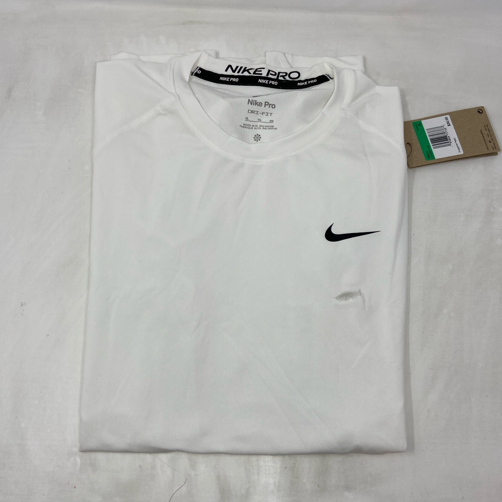 Nike Pro Dri-FIT Men’s Fitted Short-Sleeve Training Tee White XL (DH4800-100)