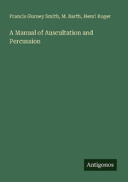 A Manual Of Auscultation And Percussion M. Barth-image