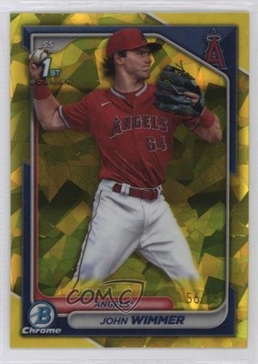2024 Bowman Sapphire Chrome Prospects Yellow 56/75 John Wimmer #BCP-78 g1k