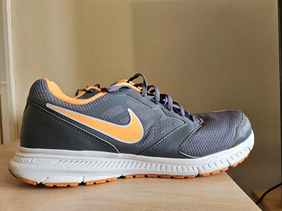 NIKE DOWNSHIFTER 6 MSL 684658-012 GREY ORANGE MENS RUNNING TRAINERS UK 11 EUR 46 - Image 3 of 4