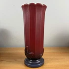 Weller Loru 1930s Mulberry Old American Art Pottery Paneled Ceramic Vase