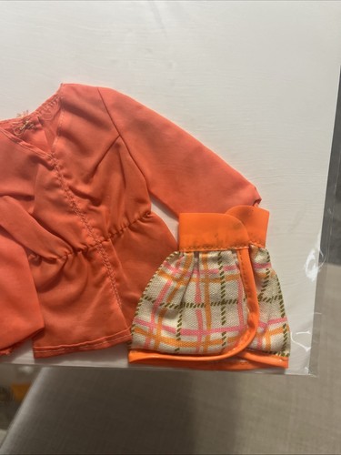 Vintage Barbie Clothes Tangerine Scene Mod Era #1451 - Picture 8 of 9