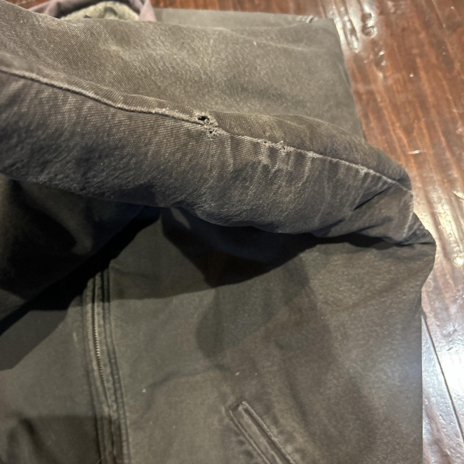 VTG Key Imperial Work Jacket Insulation Men's Size XL Tall Black Distressed