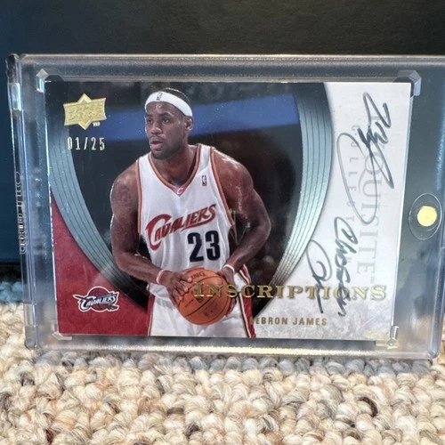 Upper Deck 2007-08 Exquisite Inscriptions IA-LJ LeBron James Cavs Auto /25