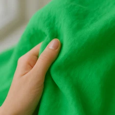 Spring Green Linen Fabric by the Yard – Garments, Home Décor & Craft Projects