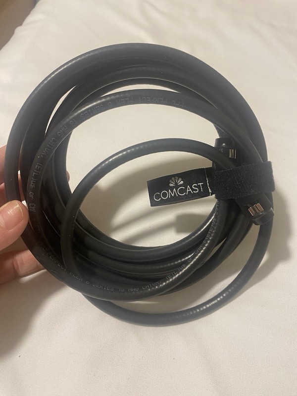 PPC Perfect Flex 6 Series Coaxial Cable 3.3 Feet 18 AWG Black F Male Flexible