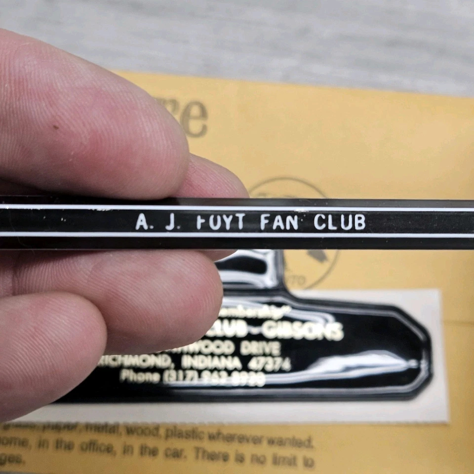 Lote (5) calcomanías adhesivas parche llavero bolígrafo AJ Foyt Fan Club raro Foto 4 de 4