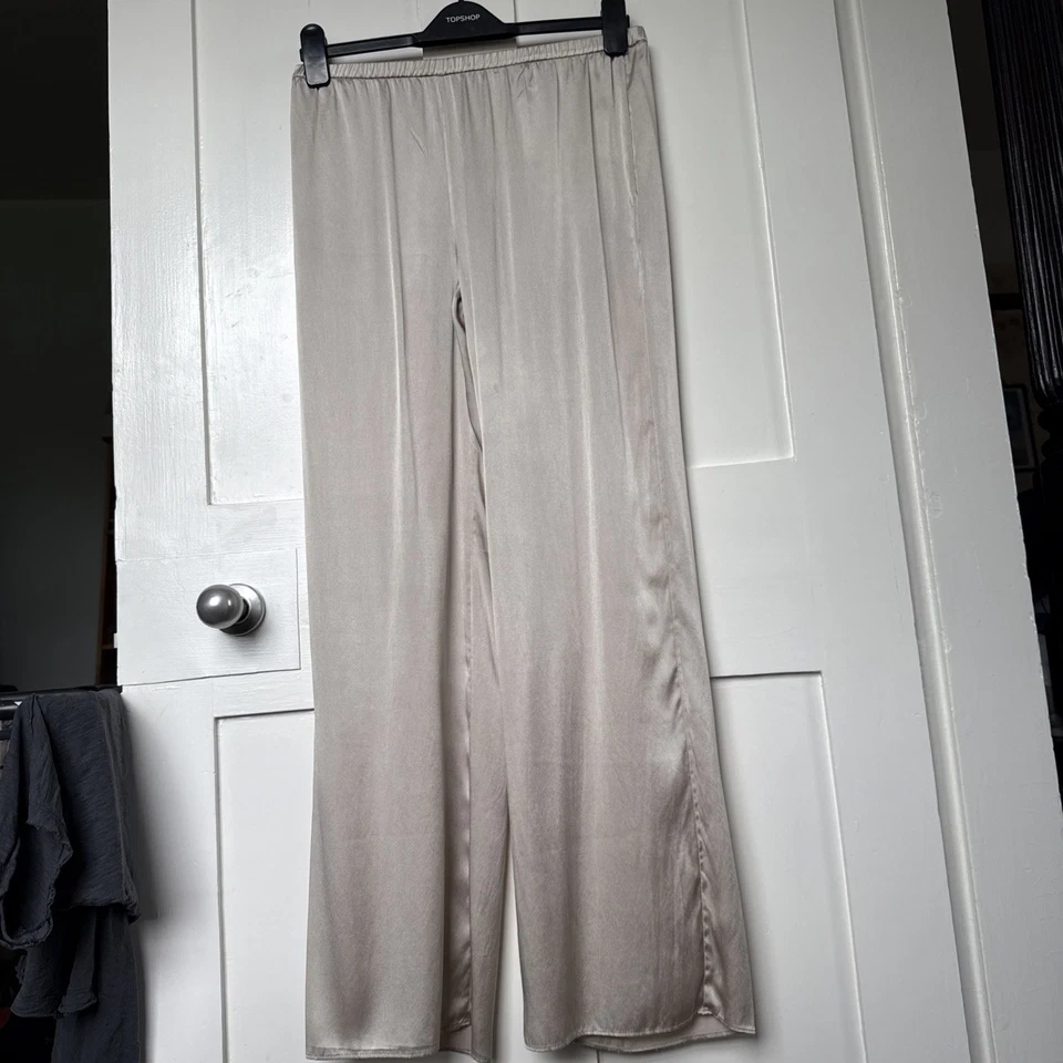PANTALÓN PIJAMA ZARA MEZCLA SEDA TALLA M 10-12 PRECIO DE VENTA SUGERIDO POR EL FABRICANTE 89,99 € Foto 3 de 4