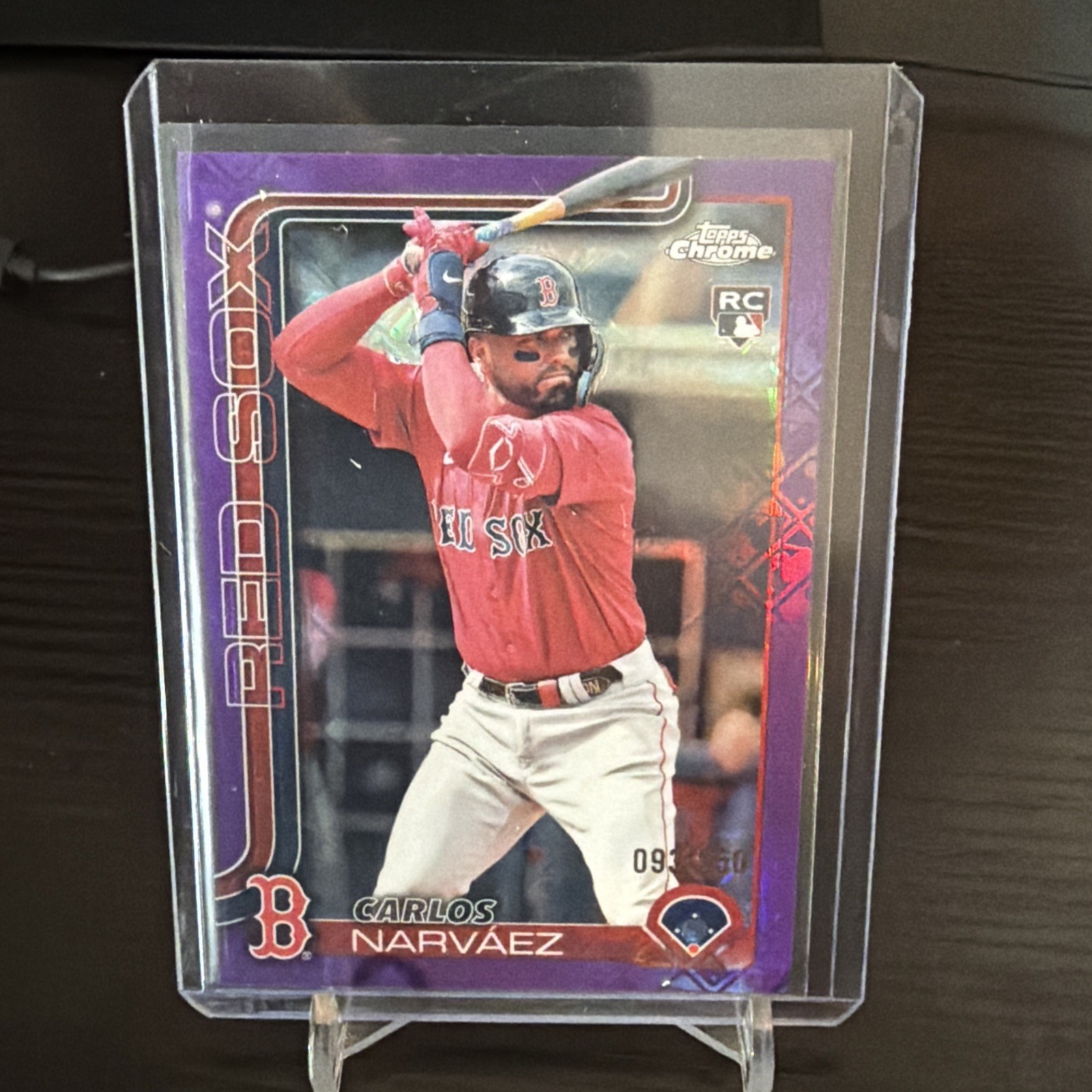 2025 Topps Chrome - Carlos Narvaez #194 Purple Refractor /250 (RC) Logofractor