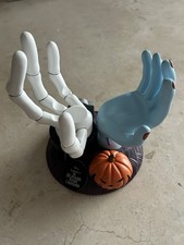 Bath Body Works Jack Skellington Sally Hands 3-Wick Candle Holder Pedestal