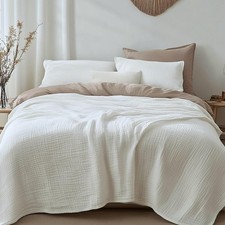 Muslin Blanket 100 Cotton Blanket Throw 60  x80  Lightweight Breathable Summe...