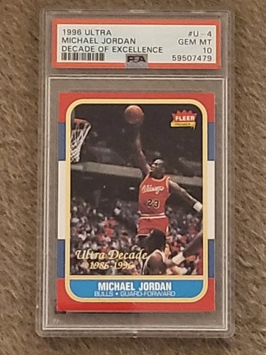 MICHAEL JORDAN 1996 Fleer #U-4 PSA 10 Ultra Decade of Excellence GEM MT Chicago