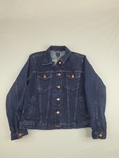Girls GAP Dark Wash Denim Button Up Jacket Size L