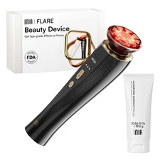 INIA 3-in-1 Skin Tightening Device True Beauty Glow Facial Massager Red Light...