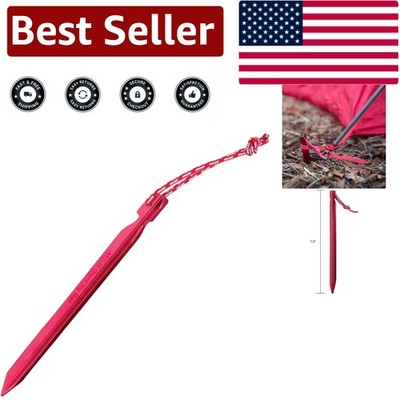 Groundhog 6-Pack Tent Stakes - Lightweight, Reflective Pull Loop Included