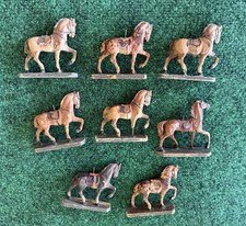 Lot of 8 Vintage Lineol horses