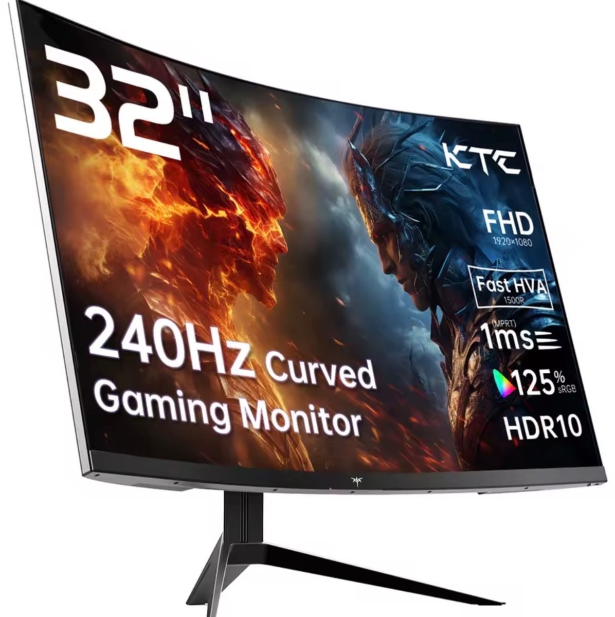 32 Inch 240Hz Curved Gaming Monitor 1500R 1080P 125% Srgb 1Ms