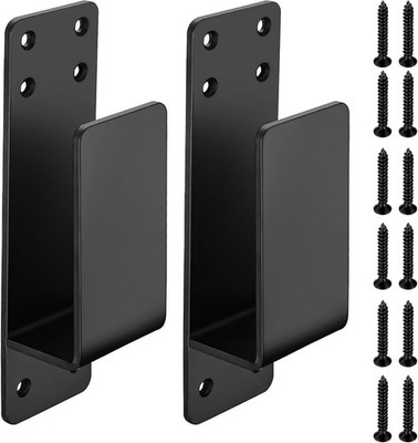 2 x 4 Tür Barricade Klammern, 2 Stk U Winkel Halterung für 2 x 4 Lumber, Metallw
