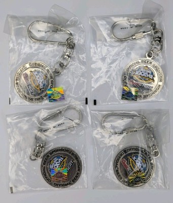 Lot 4 Super Bowl XXXVII 2003 Coors Light Sponsor Keychains NOS Sealed NFL