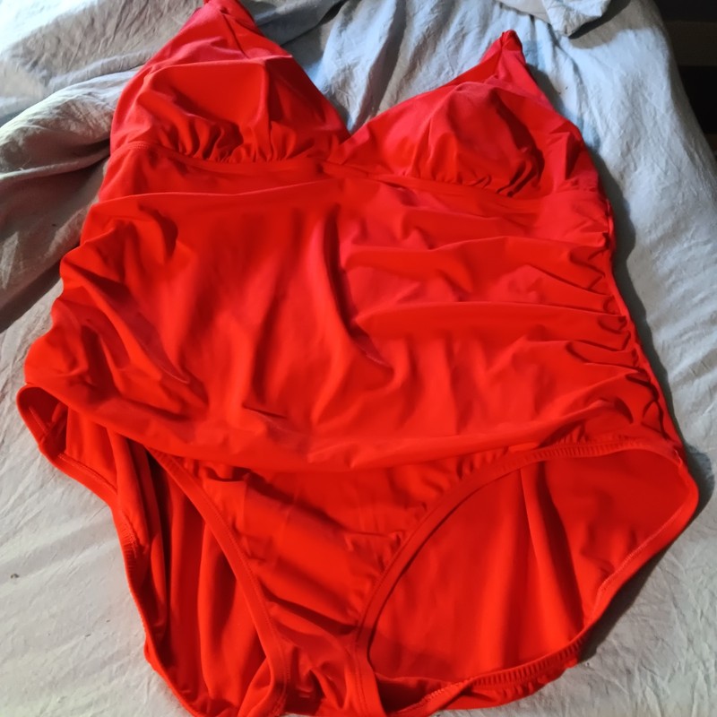 Time And Tru Plus Size Bathing Suit 2X Red