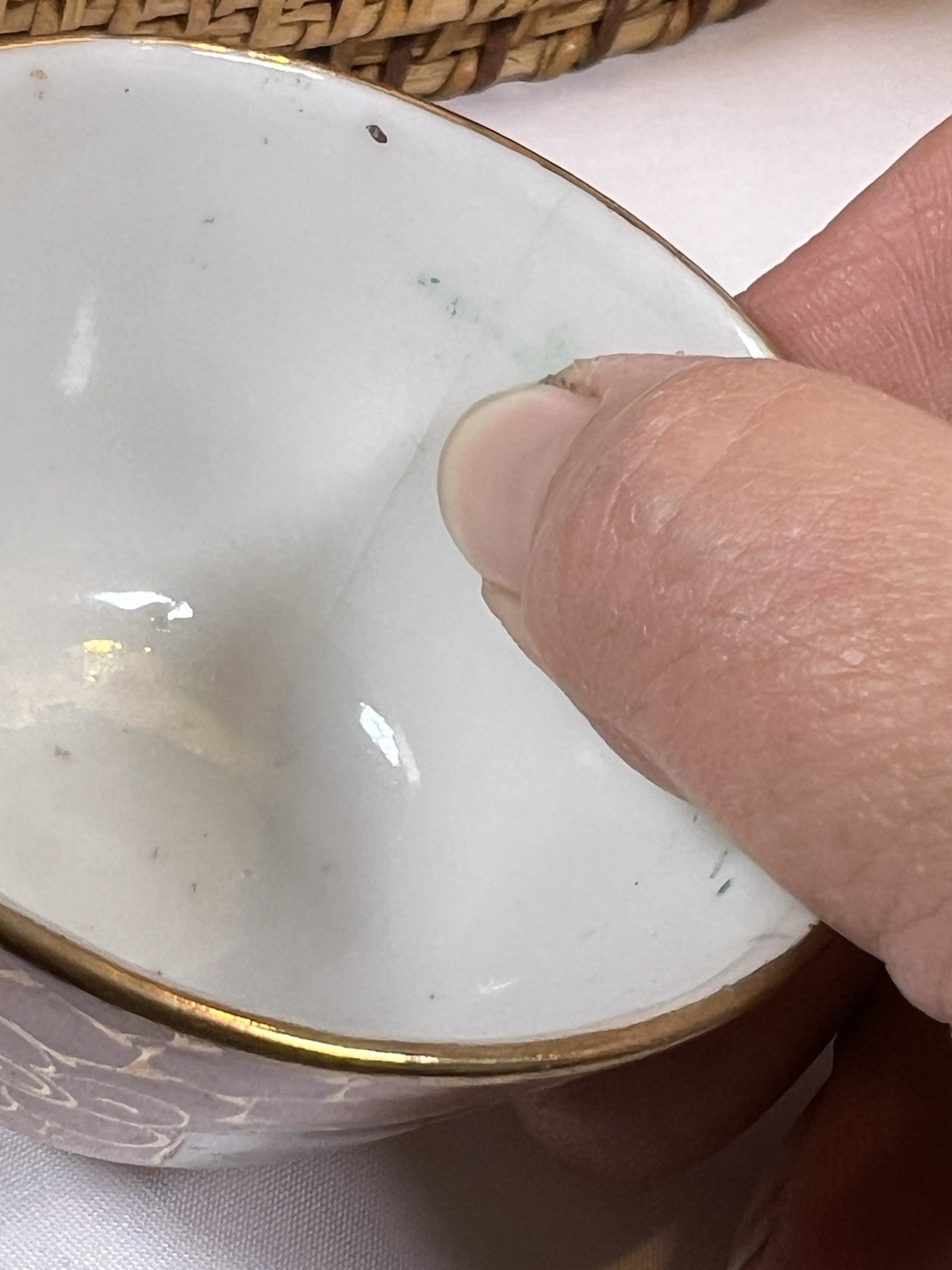 ATQ VTG Chinese Porcelain Jingdezhen Gild Crowned Crane Sand Red Glaze Tea Set