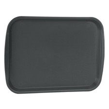 Traex 1014-06 Black Plastic 10 x 14" Fast Food Tray - 24 / CS