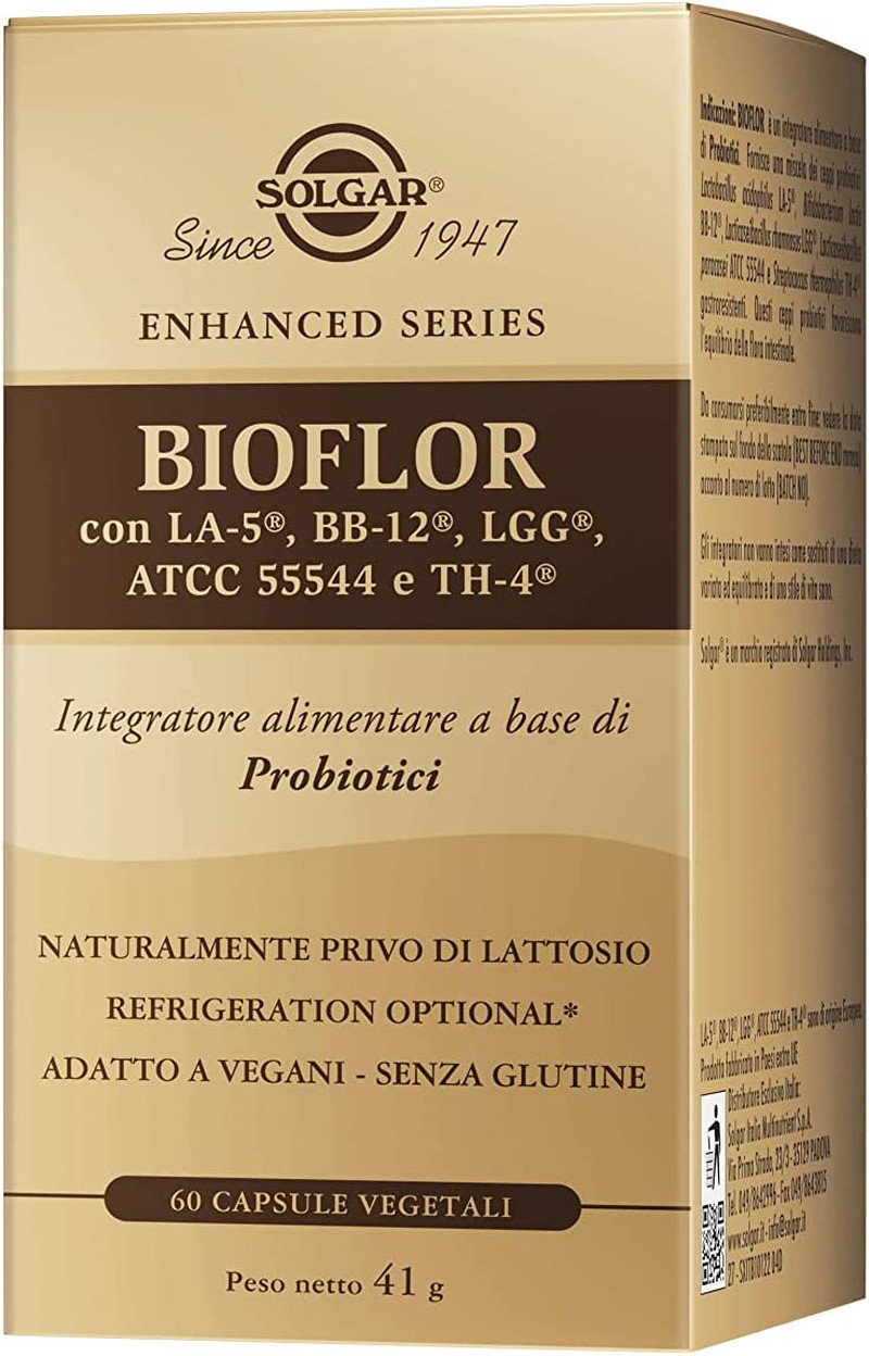 Bioflor Solgar Integratore 60 Veg Caps - Probiotici Multiceppo Avanzati
