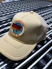 Aviator Nation Vail Colorado Trucker Hat Beige Cap Snapback