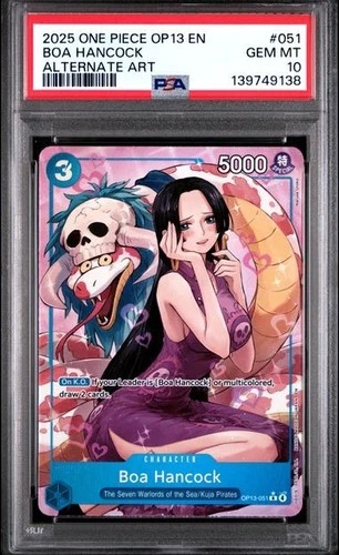 2025 ONE PIECE OP13-CARRYING ON HIS WILL #051 BOA HANCOCK ALTERNATE ART PSA 10