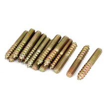 M6 x 40mm Double Ended Threaded Self Tapping Wood Screw Rod Bar Bolt Stud 15Pcs