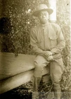 Vintage Photo African American WWI Buffalo Soldier Military Uniform Campaign Hat