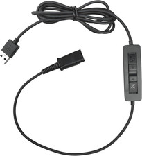 USB to QD Headset Adapter Cable Compatible with Plantronics Quick Disconnect Wir