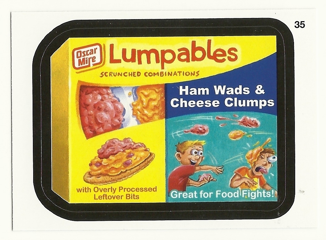 2012 TOPPS WACKY PACKAGES SERIES #9 - LUMPABLES FOOD TRAY