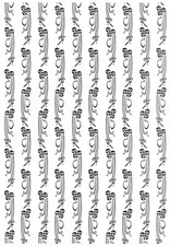 Creative Expressions Embossing Folder A4 CHOOSE Art Deco Rose Swirl, Tied Holly