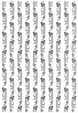 Creative Expressions Embossing Folder A4 CHOOSE  Art Deco Rose Swirl, Tied Holly