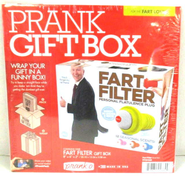 Fart Filter Prank Gift Box Wrap Your Gift In A Funny Box by Prank-O 8" x 6" x 2