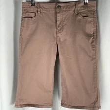 Buffalo David Button Samuella Dusty Rose Mid Rise Bermuda Shorts Size 10 / 30