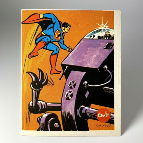 Carte à collectionner vintage rare Superman menko lot croquis Kenrick robot 2 - Photo 1/3