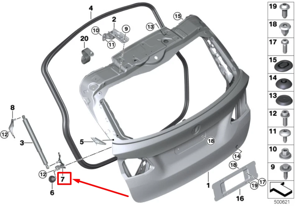 NEU BMW 2 F45 LINKSFEDER STREBE DOME MONTAGE 51247348527 7348527 