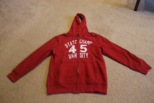 The Children  s Place Boys State Champ 45 Varsity Red Full Zip Hoodie Size XL 14