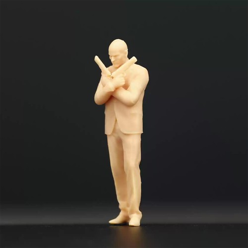 1:64 1:43 Male Gunman Killer Miniature Figure Model For Cars Vehicles - Picture 7 of 11