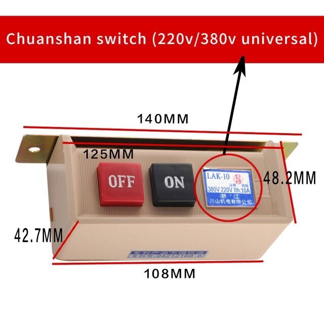 T75 Industrial Sewing Machine Clutch Motor ON/OFF Switch 240v - 415v ...