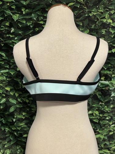 FOREVER 21 Plus Swim Bikini Bra Top Palm Tree Black Teal 0X - Picture 3 of 7