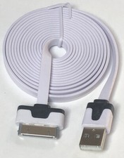 iPhone 3 3GS 4 4S iPAD 2 3 iPOD TOUCH 2 3 4 câbles plats nouilles 2 couleurs 2M