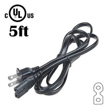 UL 5ft Power Cord For VIZIO TV M321i-A2 M501d-A2R M551d-A2R M601d-A3R M651d-A2R