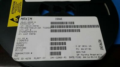 (2500 PCS) MAX8878EUK30T MAXIM LDO Regulator Pos 3V 0.15A 5-Pin SOT-23 T/R