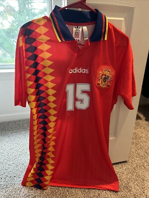 Spain 1994-1996 Home Jersey Adult Football Soccer Espana Shirt | eBay