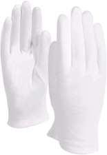 10Pairs White Cotton Gloves Large Size for Art Handling Crafting Coin Jewelry Si