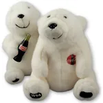 2 Coca Cola Teddy Bear Stuffed Animal Toys Coke Soda Pop Plush Lot Vintage 1994